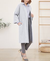 Doux Belle/ドゥー ベル Doux Belle ノーカラーロング丈トレンチコート (シルバー)/502691129