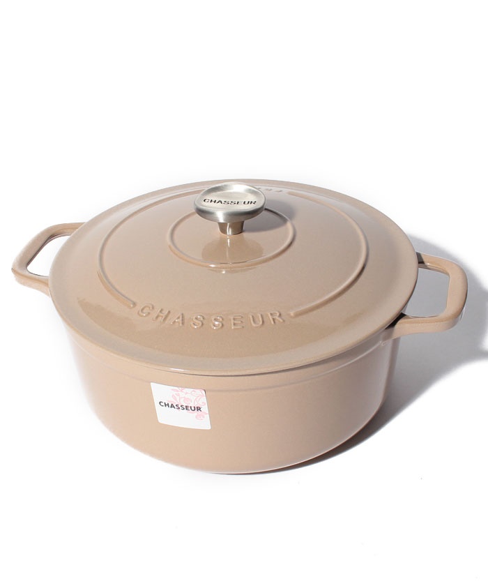 CHASSEUR サブライム ラウンドキャセロール 24cm ブラック 両手鍋