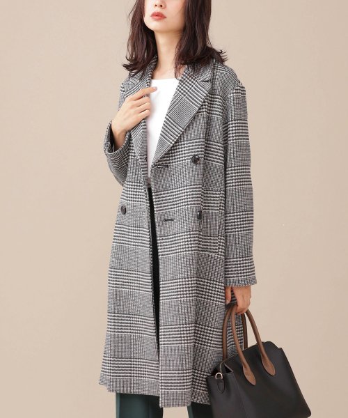 セール Oggi 2月号掲載 Very 1月号掲載 ダブルボタンチェックコート ナノ ユニバース Nano Universe D Fashion セール Oggi 2月号掲載 Very 1月号掲載 ダブルボタンチェックコート ナノ ユニバース Nano Universe D Fashion
