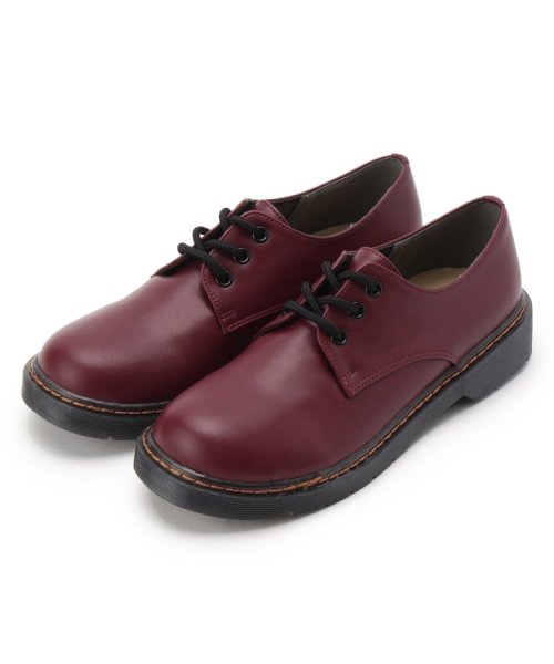 セール ニコラ掲載 レザー調3ホールレースアップシューズ 502699854 ピンク ラテ Pink Latte D Fashion