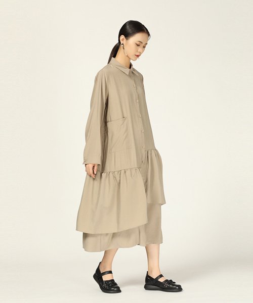 ロングワイシャツワンピース ポケット付き Aimoha アイモハ Aimoha D Fashion