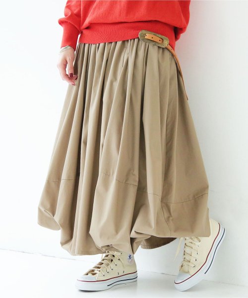 変形デザインシャーリングバルーンスカート オシャレウォーカー Osharewalker D Fashion