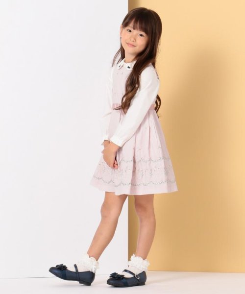 ひなちゃん着用 110 140cm グログランアーチフラワー刺繍 ワンピース 組曲kids Kumikyoku Kids D Fashion ひなちゃん着用 110 140cm グログランアーチフラワー刺繍 ワンピース 組曲kids Kumikyoku Kids D Fashion