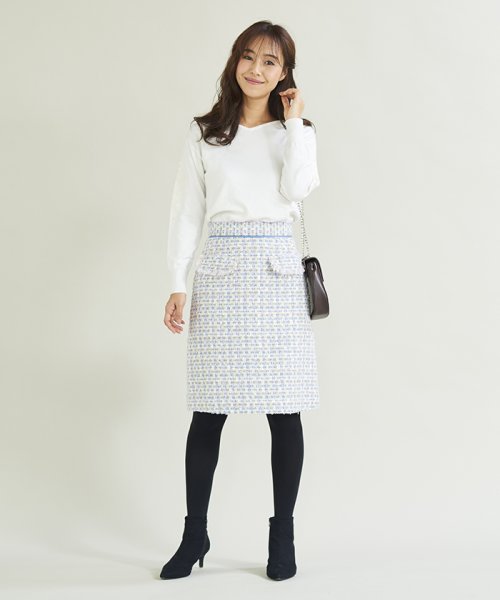セール 70 Off ファンシーチェックツィードスカート n デビュー ド フィオレ Debut De Fiore D Fashion