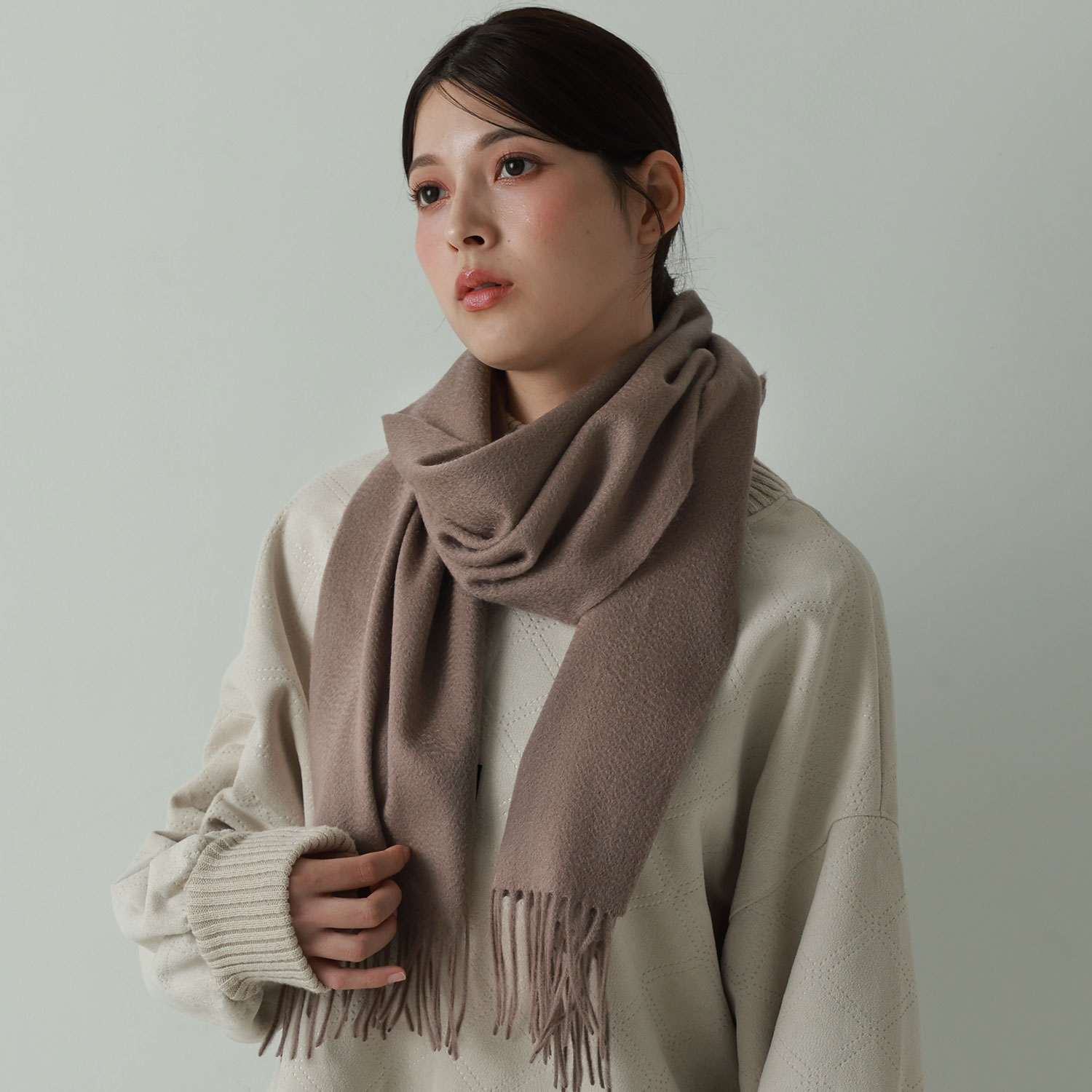 フィローモ Filomo カシミヤ100%マフラー無地(502749982 フィローモ Filomo カシミヤ100%マフラー無地(502749982