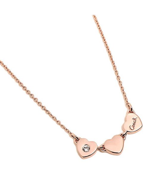 コーチ ネックレス レディース Coach Rscle Heart Station ハートステーション ペンダント ローズゴールド コーチ Coach D Fashion
