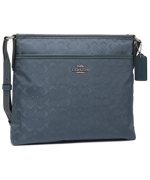 コーチ バッグ アウトレット Coach F Svbl ファイルクロスボディ シグネチャー ナイロン レディース ショルダーバッグ ブルー 青 コーチ Coach D Fashion