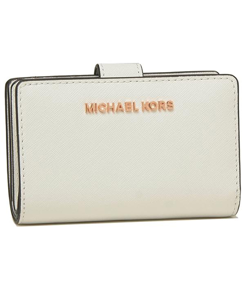 ★新品 MICHAEL KORS マイケルコース 折り財布 ホワイト ブラウン