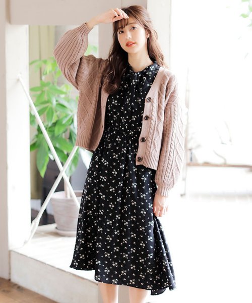 セール 花柄ボウタイワンピース イング Ingni D Fashion