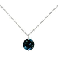 JEWELRY SELECTION/超目玉品！限定数★魅惑のダークブルー！天然ダイヤモンド 0.5ct ダークブルー 6本爪 プラチナネックレス【Pt900/Pt850】/502786198