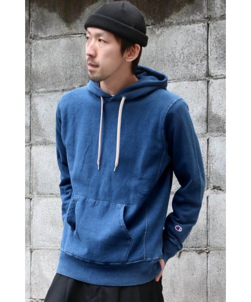 Champion チャンピオン リバースウィーブインディゴプルパーカー イッカ Ikka D Fashion