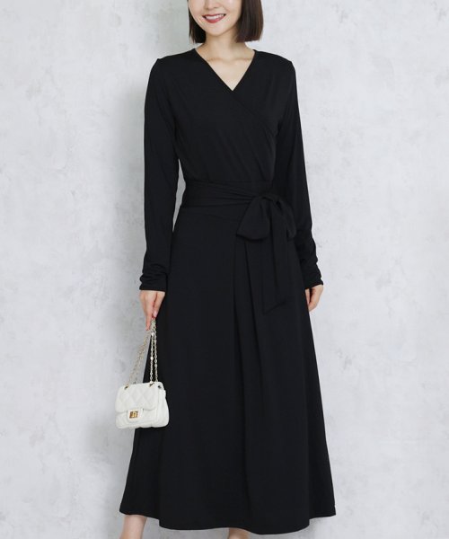 セール ロングカシュクールジャージーワンピース マーサ Martha D Fashion セール ロングカシュクールジャージーワンピース マーサ Martha D Fashion