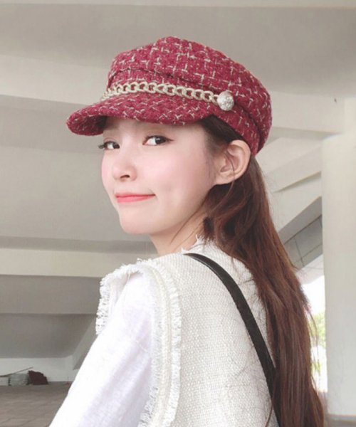帽子 レディース キャスケット チェック柄 おしゃれ 可愛い マリン 帽子 レディース キャスケット チェック柄 おしゃれ 可愛い マリン