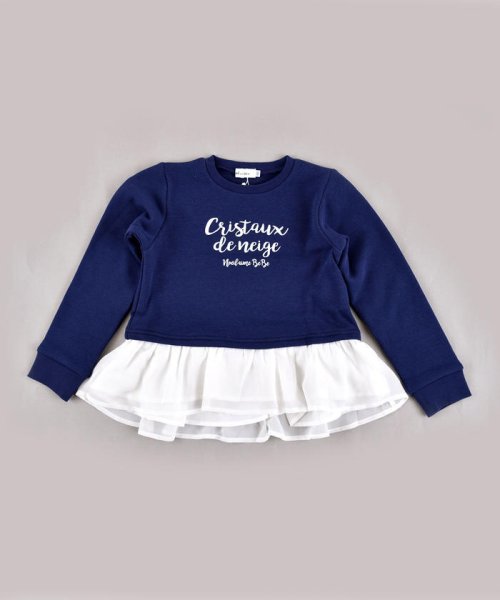 セール 裏ボアシフォン切り替えトレーナー ノイユ エーム べべ Noeil Aime Bebe D Fashion