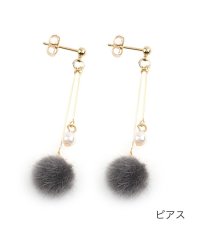 cream dot/秋冬素材×パールの華奢スイングイヤリング/ピアス/502808695