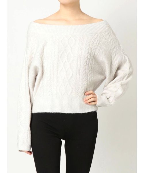 セール オフショルケーブルニット 502793009 マーキュリーデュオ Mercuryduo D Fashion