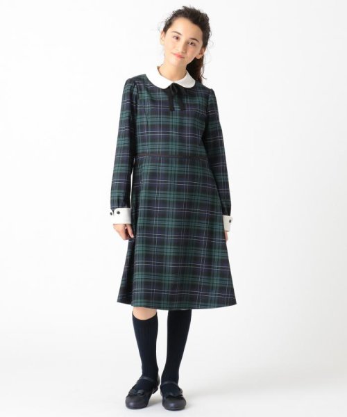 150 170cm チェックレトロワンピース 組曲kids Kumikyoku Kids D Fashion