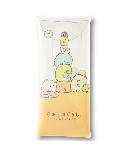 すみっコぐらし ペンケース 筆箱 小物入れ クリアマルチケース Lサイズ 透明 クリア Pvc キャラクター おしゃれ かわいい 可愛い シンプル 人気 洗える ランナー Runner D Fashion