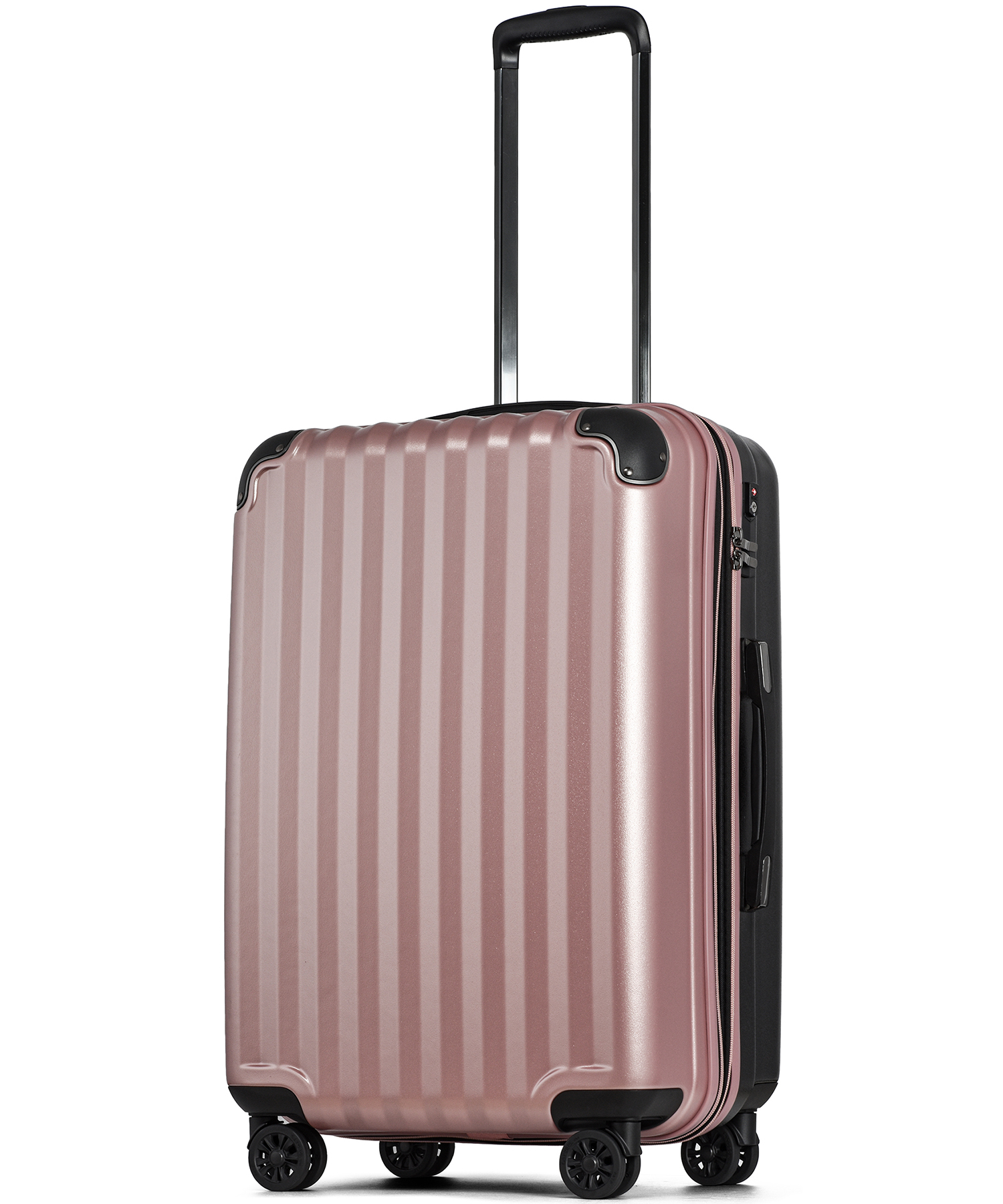軽量スーツケース可愛い LサイズTSA大型キャリーバッグ 大容量 ローズゴールド