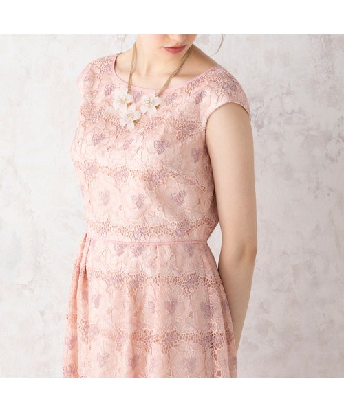 セール オーガンジーフラワー刺繍ワンピース ローズティアラ Rose Tiara L Size D Fashion