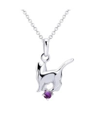 Sears/シアーズ Sears シアーズ ネックレス レディース 猫 ネコ ねこ 誕生石ネックレス シルバー sー171/502823478