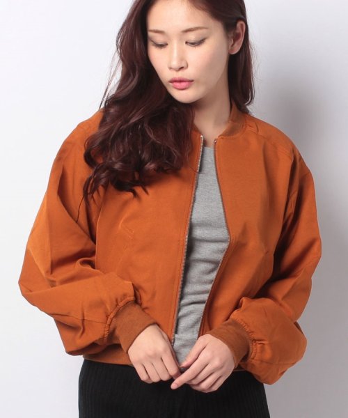 Eツイルボリュームスリーブショートブルゾン スタイルブロック レディース Styleblock D Fashion