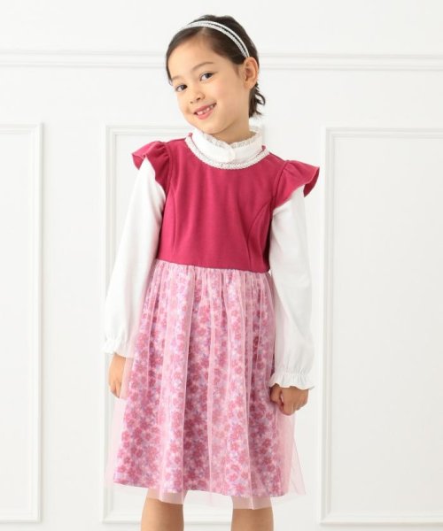 セール Mamagirl掲載 140 150cm セレモニー 花柄ワンピース エニファム キッズ Anyfam Kids D Fashion