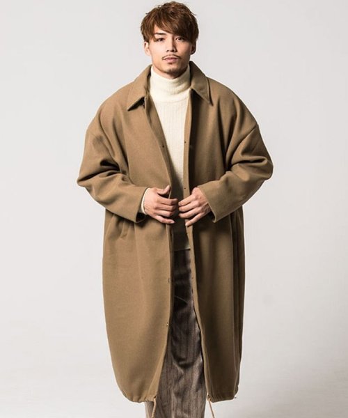 Cavaria キャバリア メンズ フェイクウールロング コート キャバリア Cavaria D Fashion