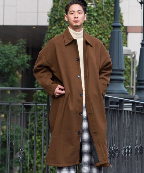 Cavaria キャバリア メンズ フェイクウールロング コート キャバリア Cavaria D Fashion Cavaria キャバリア メンズ フェイクウールロング コート キャバリア Cavaria D Fashion
