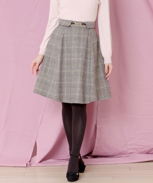 セール Web限定 チェック柄ビットフレアスカート ミッシュマッシュ Misch Masch D Fashion