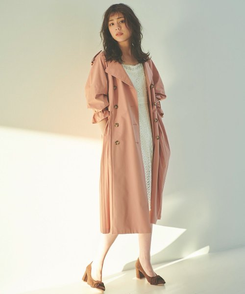 セール 美人百花3月号 泉里香さん着用アイテム プリーツ入りロングトレンチコート トランテアン ソン ドゥ モード 31 Sons De Mode D Fashion