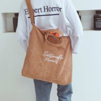 Beststore/レディース コーデュロイ バッグ トートバッグ レディース ショルダーバッグかわいい/ おしゃれ/ 通学 /おすすめ / 大人気/人気/トートバック /旅行/ /502844544