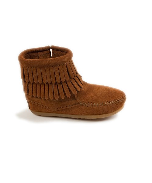 Double Fringe Side Zip Boot Brown ミネトンカ キッズ Minnetonka Kids D Fashion Double Fringe Side Zip Boot Brown ミネトンカ キッズ Minnetonka Kids D Fashion