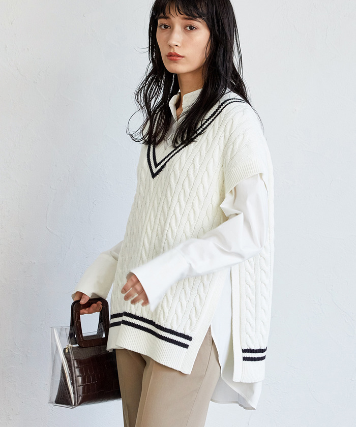期間限定 数量限定 セール エ アダム | 30%OFF】チルデンニットベスト(502847956) ニット/セーター