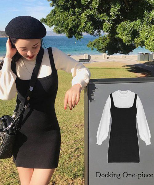セール ドッキング ワンピース 秋冬 レディース Aラインワンピース 長袖 きれいめ タイトワンピース ミニミニストア Miniministore D Fashion セール ドッキング ワンピース 秋冬 レディース Aラインワンピース 長袖 きれいめ タイトワンピース ミニミニストア Miniministore D Fashion
