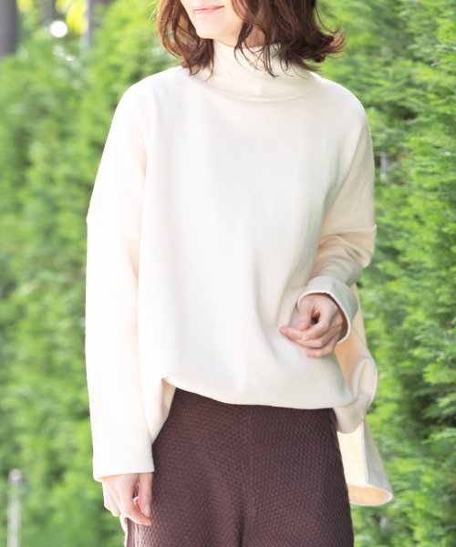 レディース トップス 裏起毛 ハイネック プルオーバー スウェット 冬コーデ ミリアンデニ Mili An Deni D Fashion レディース トップス 裏起毛 ハイネック プルオーバー スウェット 冬コーデ ミリアンデニ Mili An Deni D Fashion