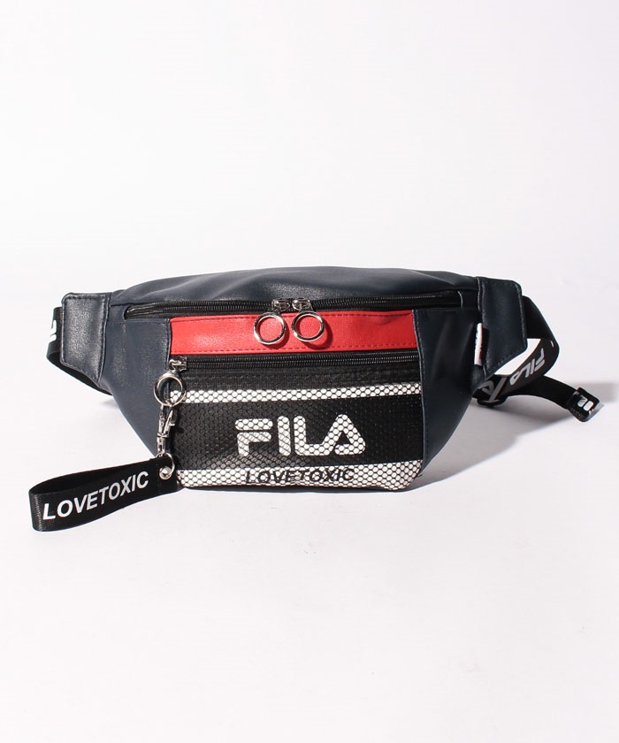 セール60%OFF】【FILAコラボ】 フェイクレザーウエストバッグ