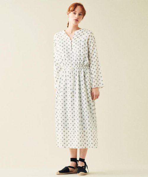 セール 40 Off コットンキュプラプリント ドローストリングワンピース Souleiado Souleiado D Fashion