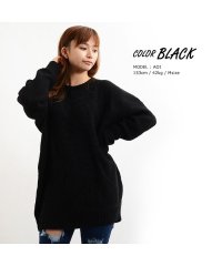 1111clothing/長袖 ニット セーター ビッグシルエット メンズ レディース ペアルック ペア 秋冬 秋 冬 韓国 ファッション ドロップショルダー 大きいサイズ 大きめ ゆっ/502874117