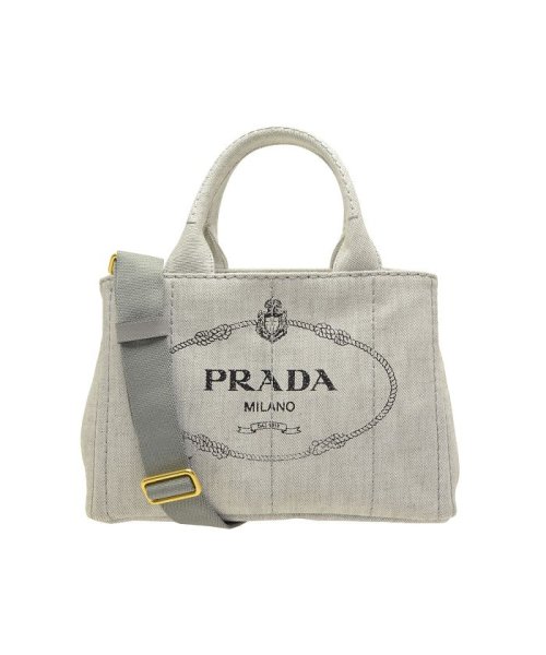 プラダ PRADA バッグ トートバッグ 2way 1bg439 カナパ CANAPA MINI キャンバス ブランド ホワイトデニム