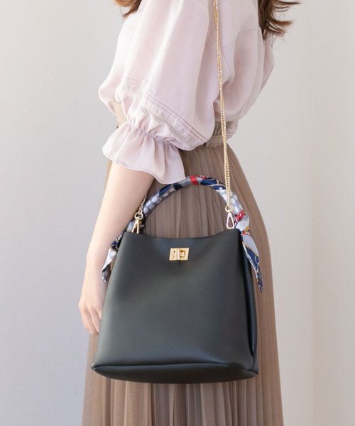 WEB限定 2WAY チェーンショルダーバッグ スカーフ付(502722439
