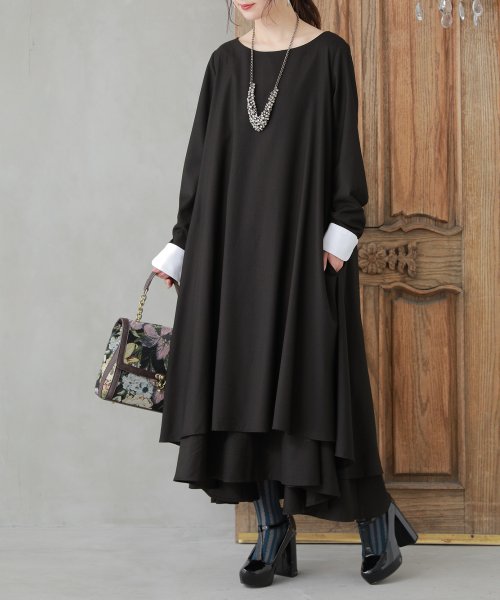 ボリュームフレアワンピース オシャレウォーカー Osharewalker D Fashion