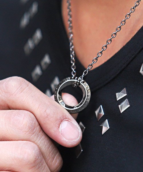 セール15 Off シルバーリングチェーンネックレス ネックレス メンズ アクセサリー シルバー リング ラグスタイル Luxstyle D Fashion