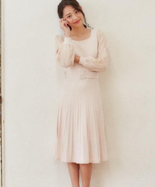 セール 74 Off 袖レースニットワンピース ミッシュマッシュ Misch Masch D Fashion