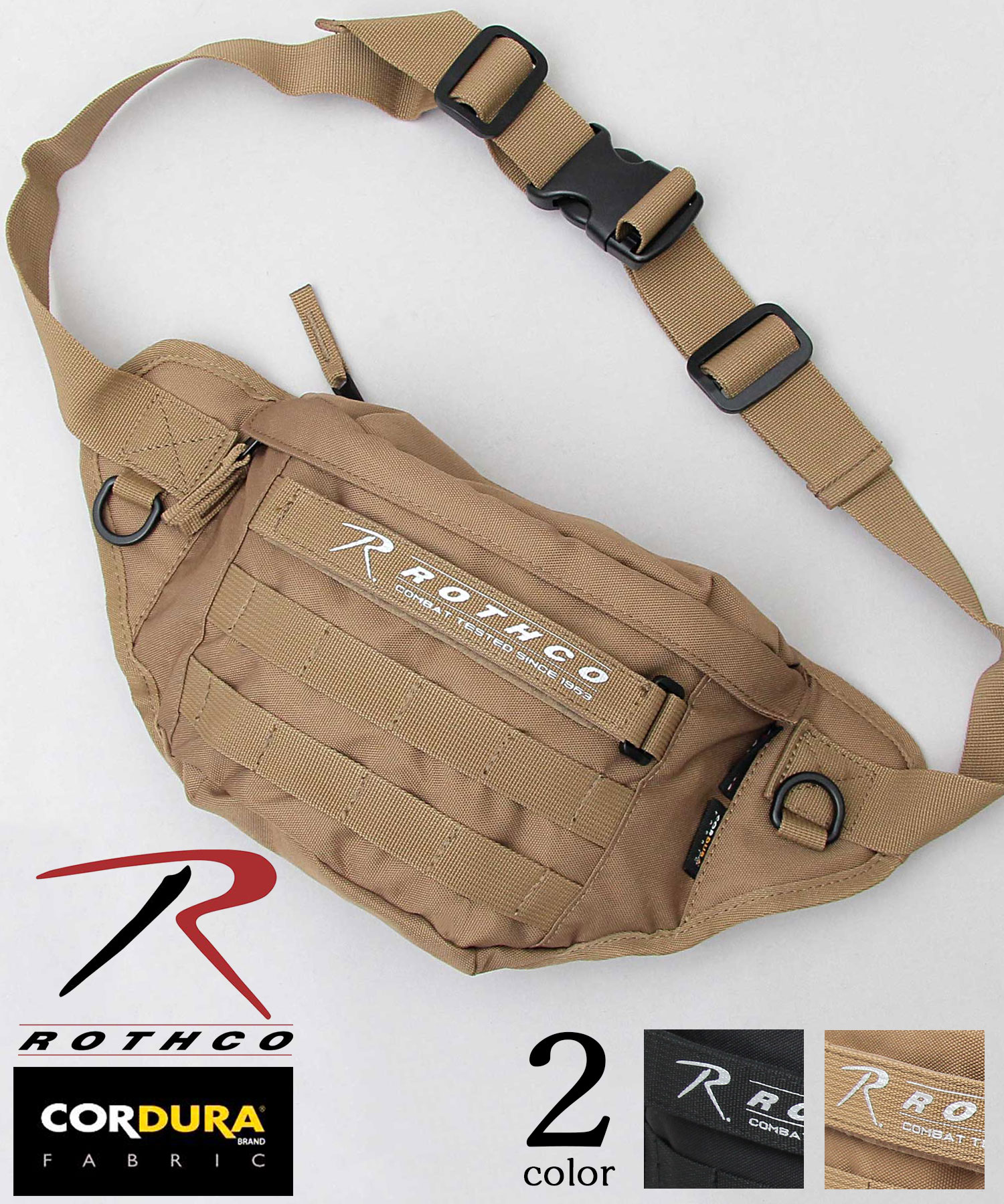 入手困難 即納 ロスコ ROTHCO ウエストポーチ ウエストバッグ ROTHCO/ロスコ】CORDURAウエストポーチ/コーデュラナイロン