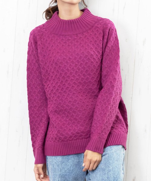 セール54 Off レディース トップス アクリルバルキー ハニカムニット トップス 冬コーデ ミリアンデニ Mili An Deni D Fashion