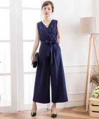 DRESS+/カシュクールネックノースリーブワイドパンツドレス/502882400