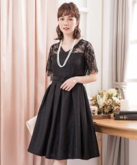 DRESS+/Vネックレーススリーブウエストリボンワンピース/502882403