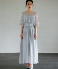 DRESS+/ドレスプラス DRESS+ 胸元フリルのレースドレス・結婚式ワンピース・お呼ばれパーティードレス/502882484