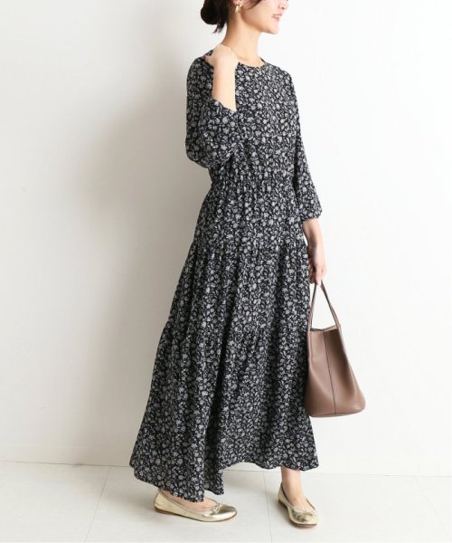 フラワープリントティアードワンピース スローブ イエナ Slobe Iena D Fashion